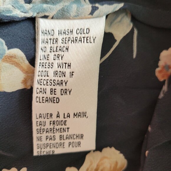 Evan-Picone Womens Floral Silk Blouse Button-Up Long Sleeve Size 12 - Picture 4 of 6